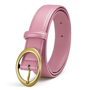 Women Leather Belts For Jeans Pants Dresses Fashion Ladies Waist Belt Gold🐣